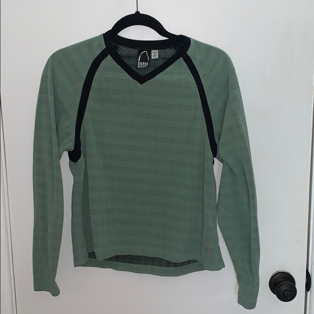 green pullover sweater